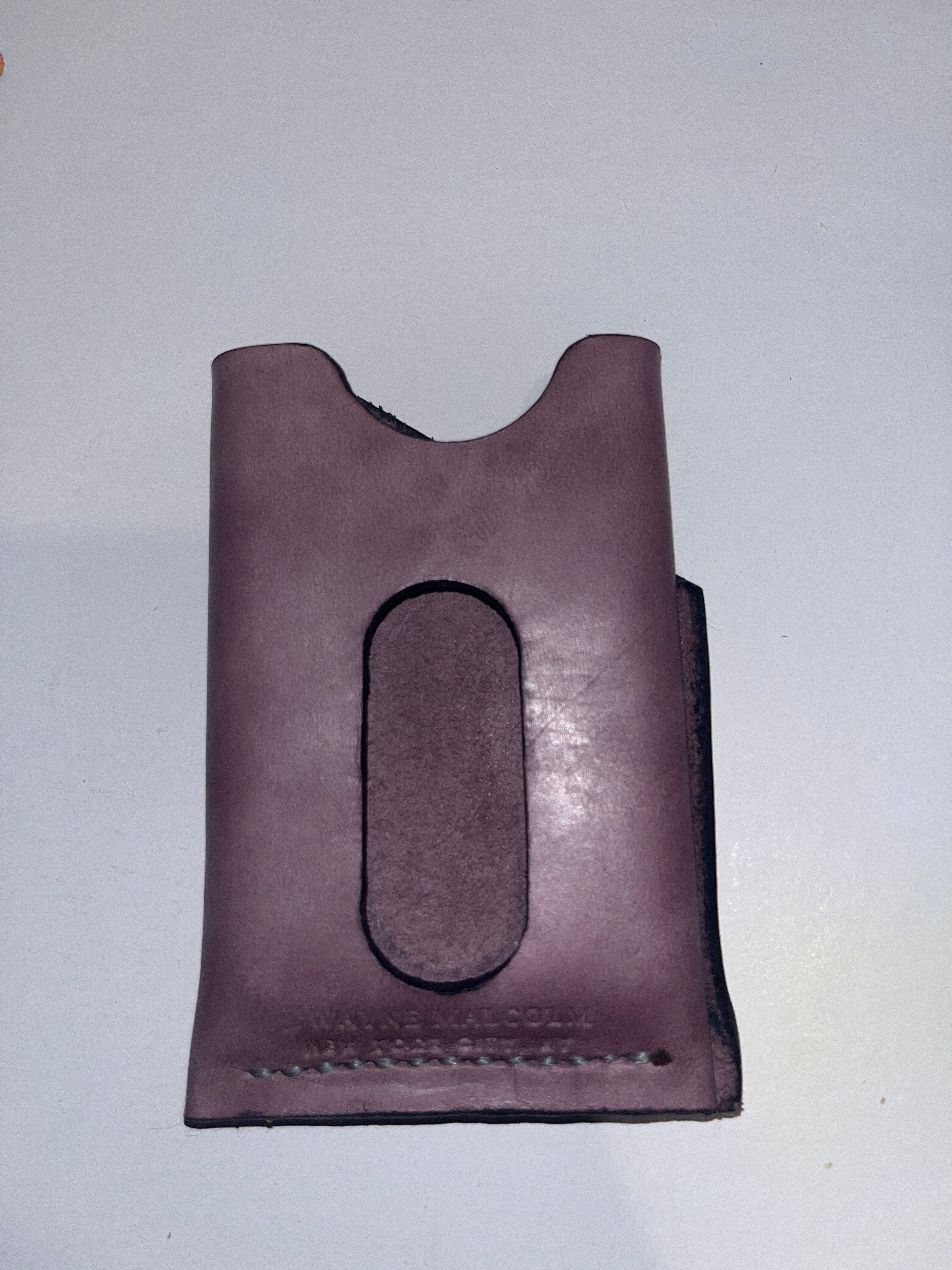 Minimalist hand stitched wallet